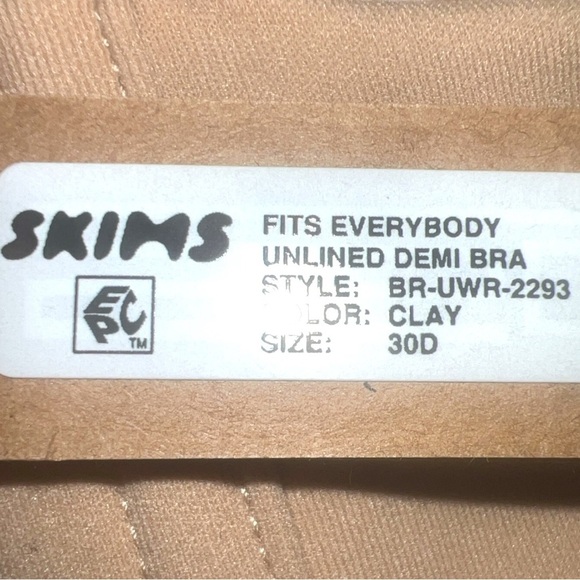 SKIMS FITS EVERYBODY UNLINED DEMI BRA STYLE: BR-UWR-2293 COLOR: CLAY | NEW/NWT!! - Picture 8 of 8